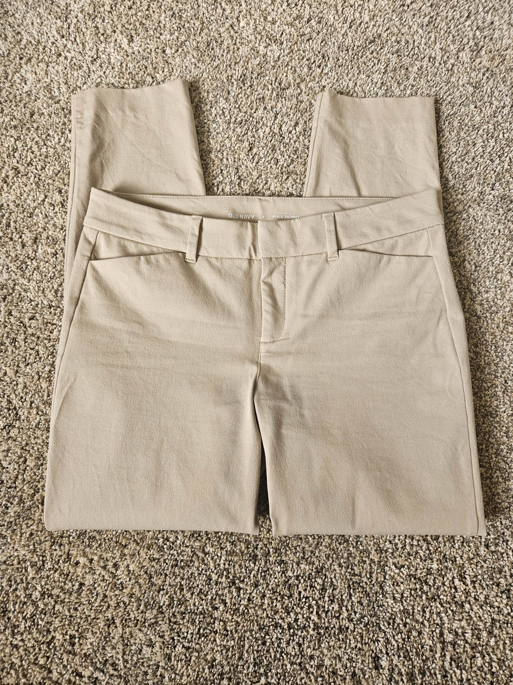 Old Navy High Waist Pixie Pants, Stone Color Size 10